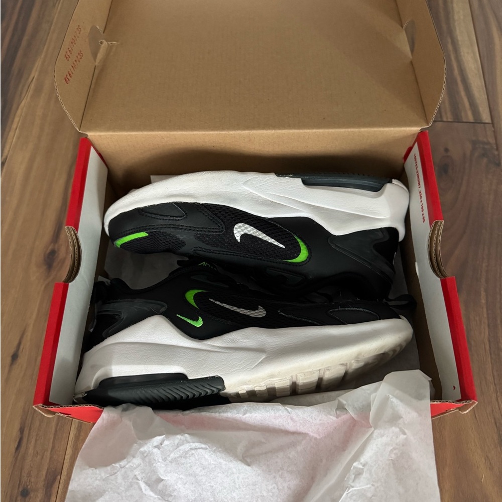 Nike Black and Green Kid Sneakers Athletic Style